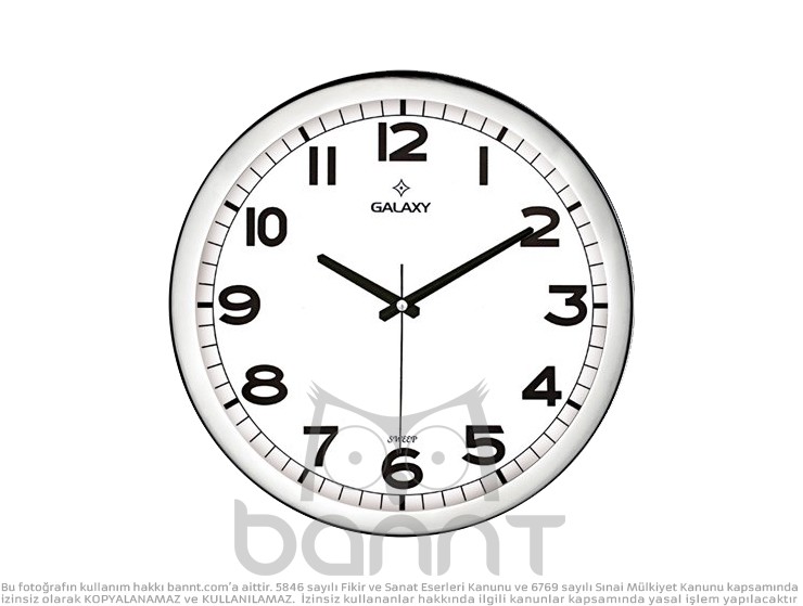 Alüminyum Duvar Saati (25cm) m2123 