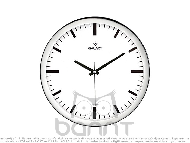 Alüminyum Duvar Saati (25cm) m2124 Alüminyum Duvar Saati (25cm) m2124
