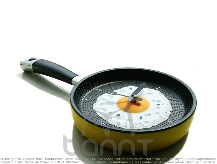 Frying Pan Clock Tava Duvar Saati