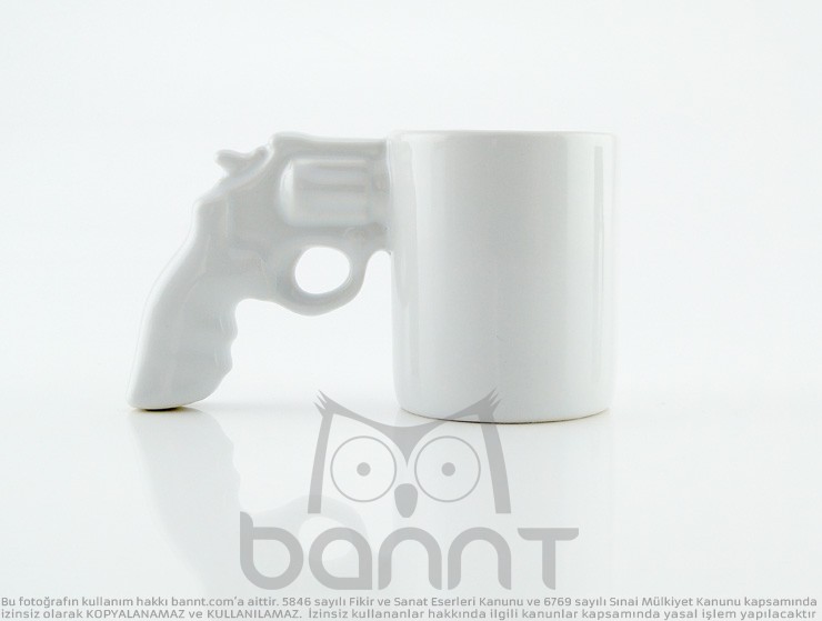 Silah Tasarımlı Kahve Fincanı Gun Man