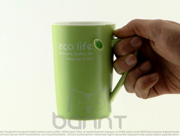 Ahşap Kapaklı Eco Kupa Bardak (Yeşil) Ahşap Kapaklı Eco Kupa Bardak (Yeşil)
