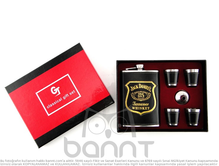 Jack Daniels Matara Seti (Siyah Deri) Jack Daniels Matara Seti (Siyah Deri)