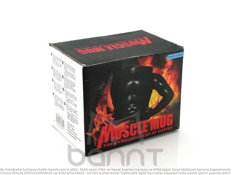 Muscle Mug Kaslı Adam Kupa Bardak (Siyah) Muscle Mug Kaslı Adam Kupa Bardak (Siyah)