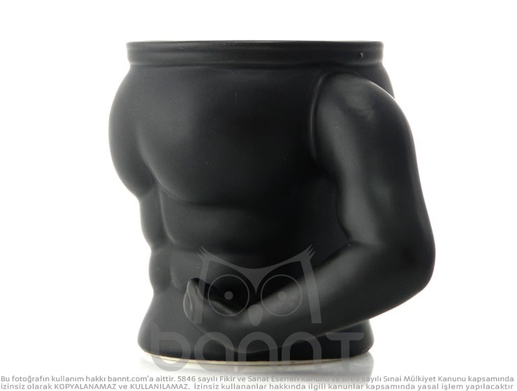 Muscle Mug Kaslı Adam Kupa Bardak (Siyah) Muscle Mug Kaslı Adam Kupa Bardak (Siyah)