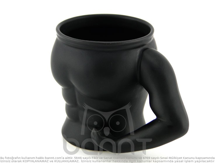 Muscle Mug Kaslı Adam Kupa Bardak (Siyah) Muscle Mug Kaslı Adam Kupa Bardak (Siyah)