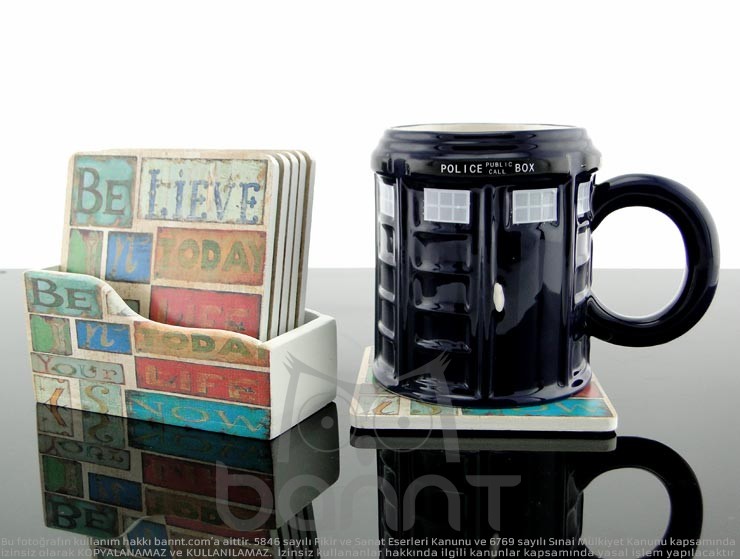 Dr. Who Tardis Kupa Bardak Seti