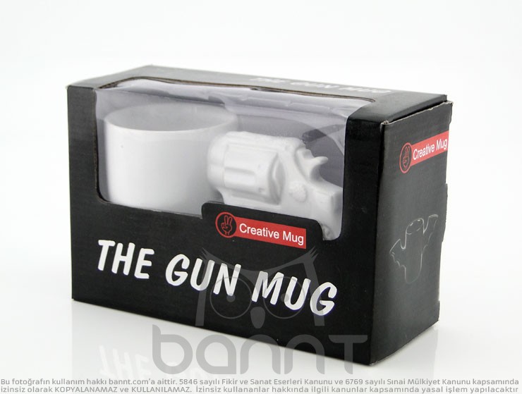 Gun Mug Altıpatlar Kupa Bardak Beyaz