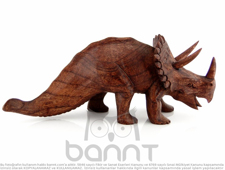 El Yapımı Ahşap Dinozor Anchiceratops