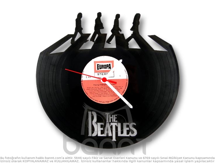 The Beatles Vinyl Record Duvar Saati