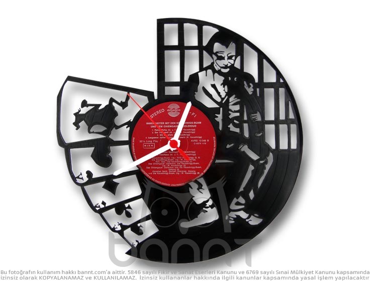 Joker Vinyl Record Duvar Saati