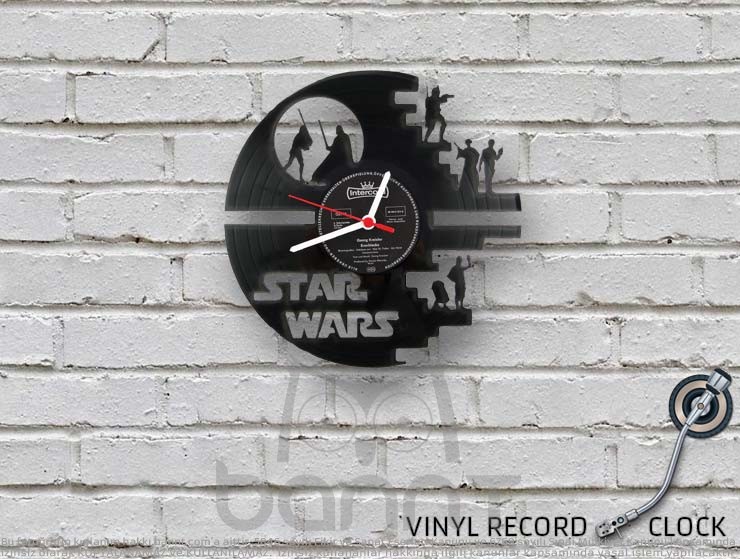 Star Wars Vinyl Record Duvar Saati II