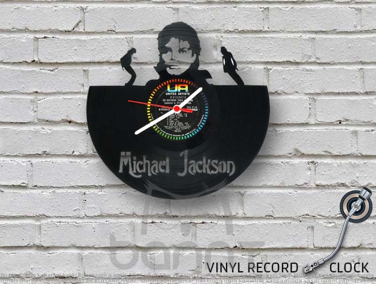 Michael Jackson Vinyl Record Duvar Saati