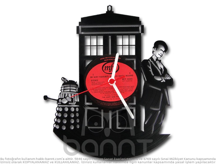 Doctor Who Vinyl Record Duvar Saati
