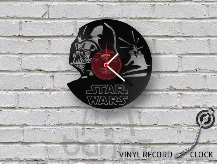 Star Wars Vinyl Record Duvar Saati III
