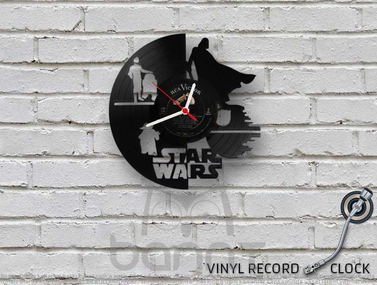 Star Wars Vinyl Record Duvar Saati IV