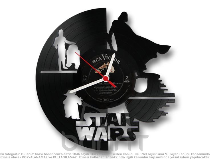 Star Wars Vinyl Record Duvar Saati IV