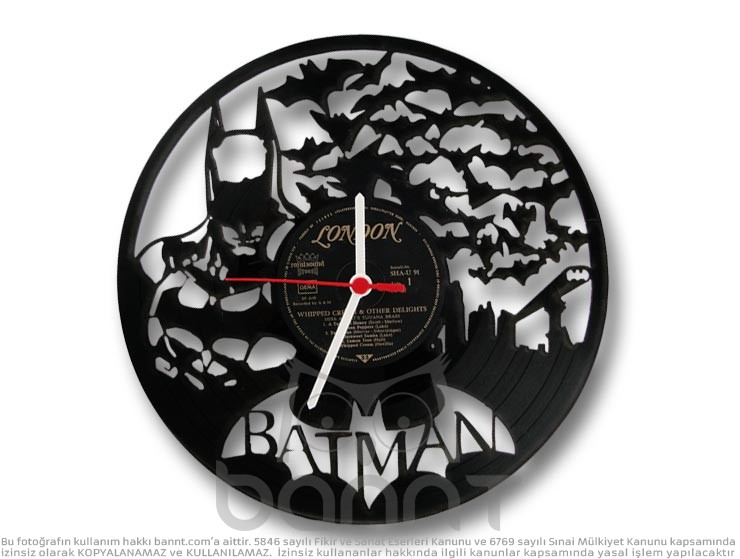 Batman Vinyl Record Duvar Saati III