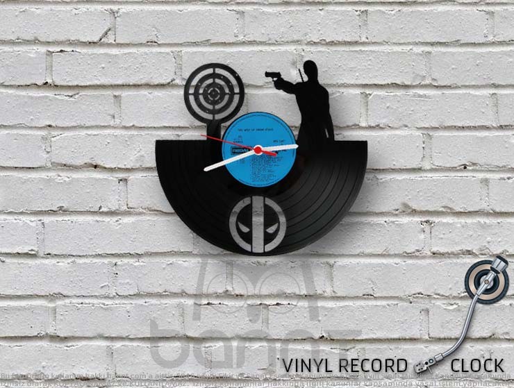Deadpool Vinyl Record Duvar Saati II