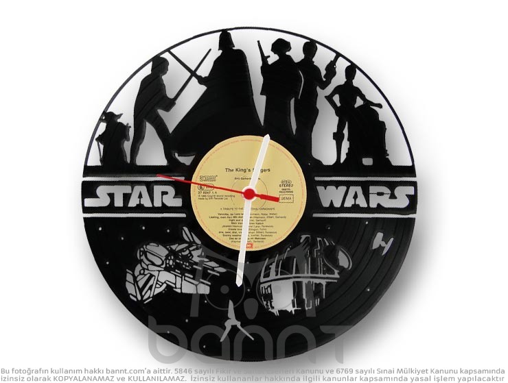 Star Wars Vinyl Record Duvar Saati V