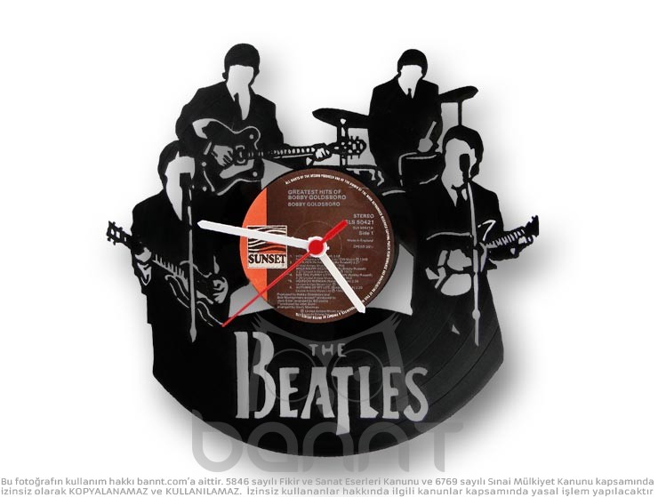 The Beatles Vinyl Record Duvar Saati II
