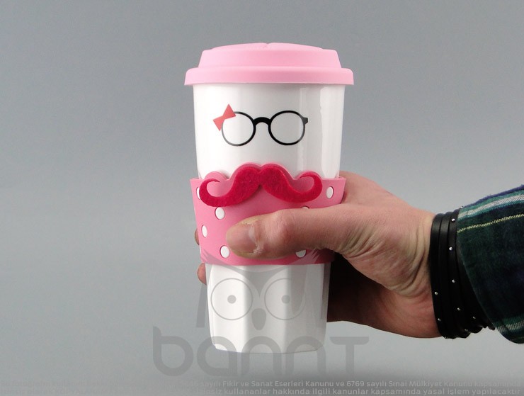 Mrs. Mustache Kupa Bardak Mrs. Mustache Kupa Bardak