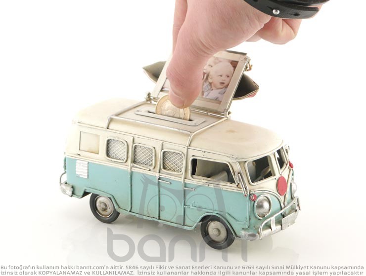 Camper Van Fotoğraf Çerçeveli Kumbara Camper Van Fotoğraf Çerçeveli Kumbara