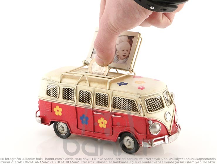 Camper Van Fotoğraf Çerçeveli Kumbara II Camper Van Fotoğraf Çerçeveli Kumbara II