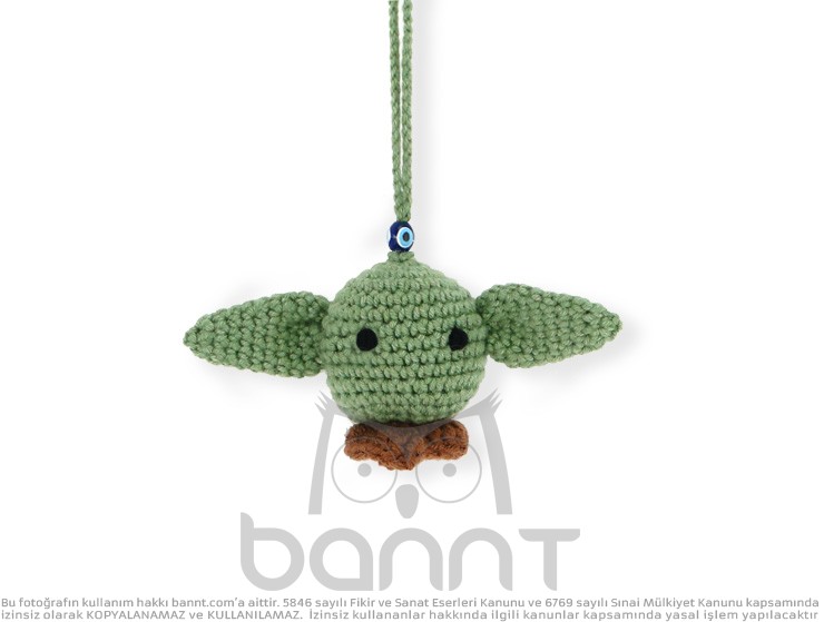 El Örgüsü Yoda Araba Süsü El Örgüsü Yoda Araba Süsü