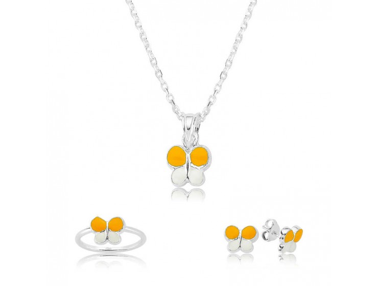 Gümüş Sarı Kelebek Çocuk Set Gümüş Sarı Kelebek Çocuk Set