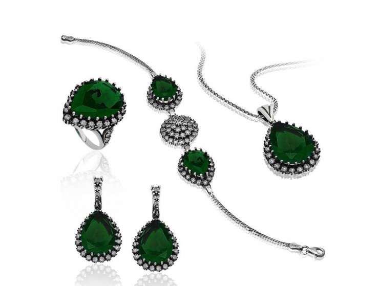 Gümüş Hürrem Sultan Bayan Set Gümüş Hürrem Sultan Bayan Set