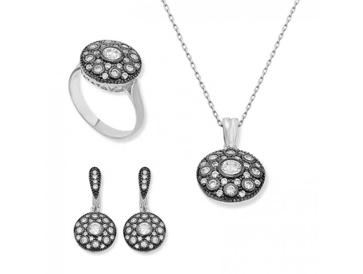 Gümüş Elmas Modeli Bayan Set Gümüş Elmas Modeli Bayan Set