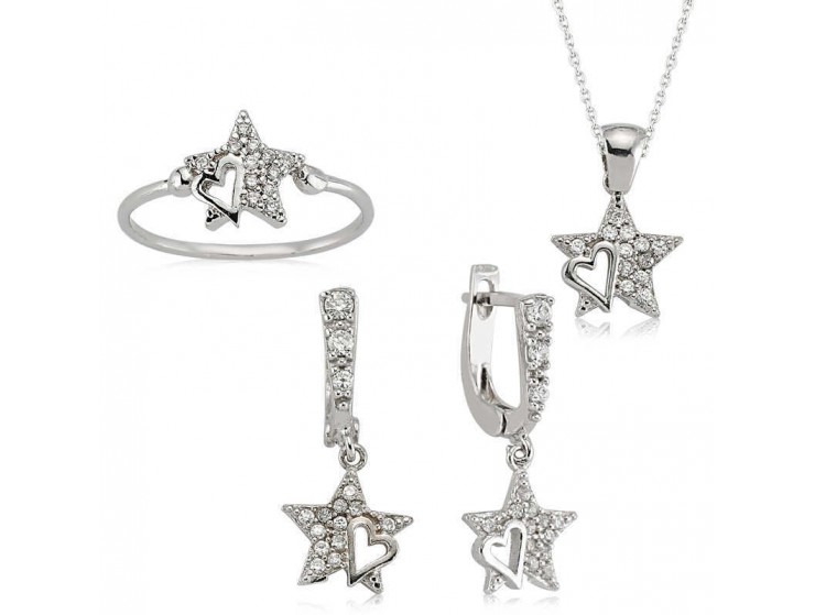 Gümüş Yıldız Bayan Set Gümüş Yıldız Bayan Set