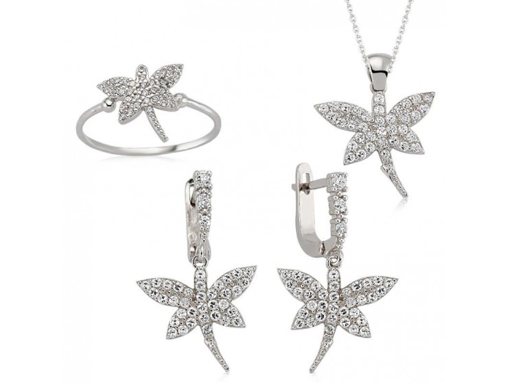 Gümüş Yusufçuk Bayan Set Gümüş Yusufçuk Bayan Set