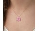 Gümüş Pembe Lotus Çiçeği Kolye Gümüş Pembe Lotus Çiçeği Kolye