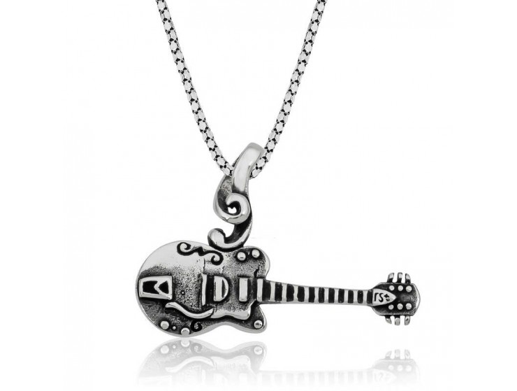 Gümüş Gitar Kolye Gümüş Gitar Kolye