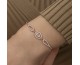 Gümüş Rose Oval Baget Bileklik Gümüş Rose Oval Baget Bileklik