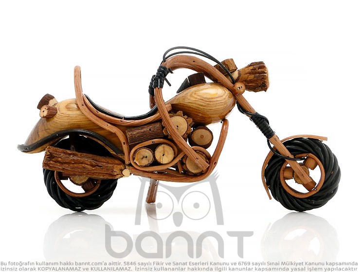 El Yapımı Bambu Ahşap Motor (Büyük boy)