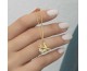 Gümüş Gold Tek Taşlı Uçak Kadın Kolye Gümüş Gold Tek Taşlı Uçak Kadın Kolye