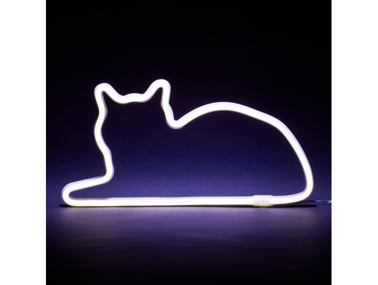Mustard Sitting Cat Led Işık