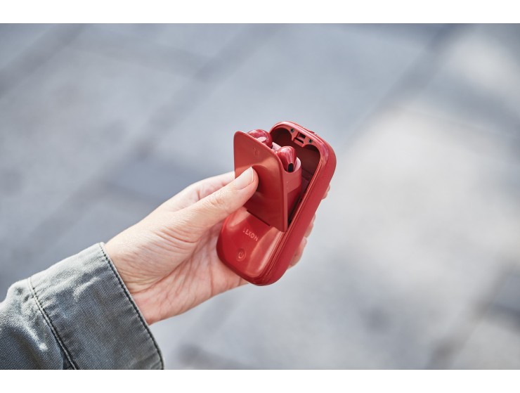 Lexon Speakerbuds Bluetooth Kulaklık & Bluetooth Hoparlör Kırmızı