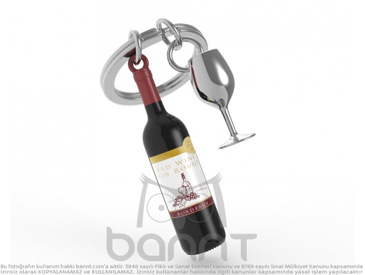 Şarap & Kadeh Anahtarlık