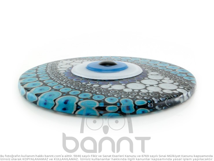 Mozaik Göz Masa Üstü Füzyon Cam Nazarlık 12cm Mozaik Göz Masa Üstü Füzyon Cam Nazarlık 12cm