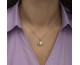 Gümüş Opal Beyaz Taşlı Ay Güneş Kadın Kolye Gümüş Opal Beyaz Taşlı Ay Güneş Kadın Kolye