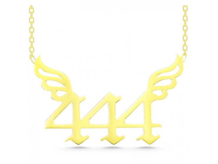 Gümüş Gold 444 Melek Sayısı Kadın Kolye Gümüş Gold 444 Melek Sayısı Kadın Kolye