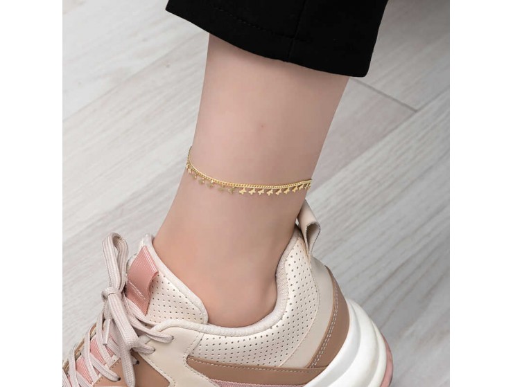Gümüş Gold Kelebek Halhal Gümüş Gold Kelebek Halhal
