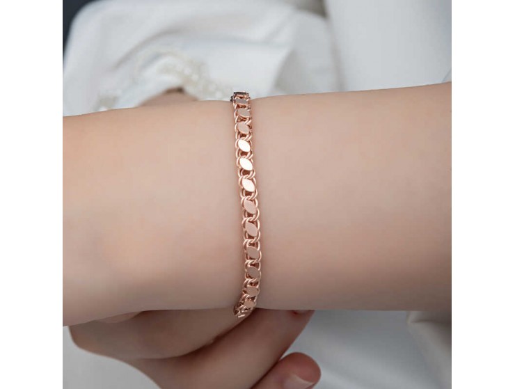 Gümüş Rose Pullu Zincir Kadın Bileklik Gümüş Rose Pullu Zincir Kadın Bileklik