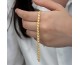 Gümüş Gold Pullu Zincir Kadın Bileklik Gümüş Gold Pullu Zincir Kadın Bileklik