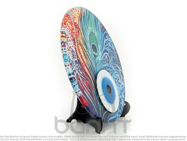 Göz Masa Üstü Füzyon Cam Nazarlık 16cm Göz Masa Üstü Füzyon Cam Nazarlık 16cm