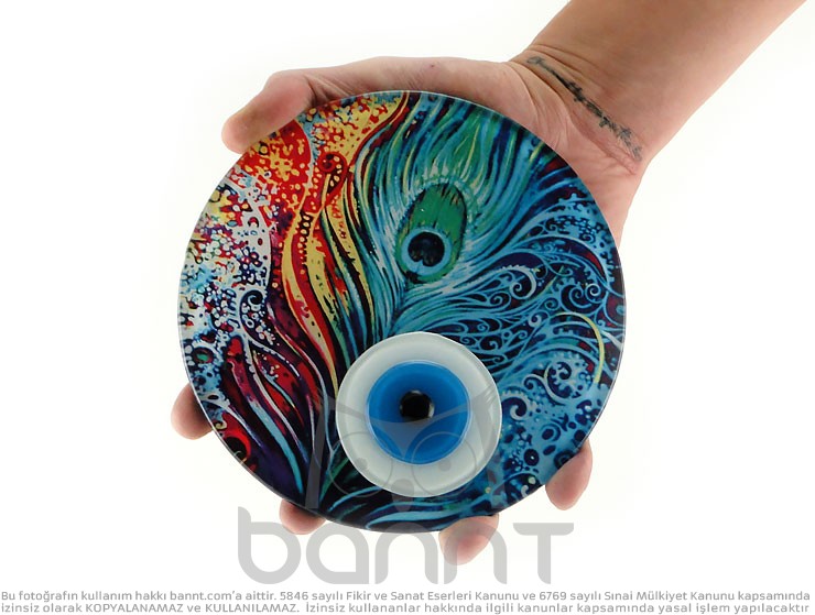 Göz Masa Üstü Füzyon Cam Nazarlık 16cm Göz Masa Üstü Füzyon Cam Nazarlık 16cm