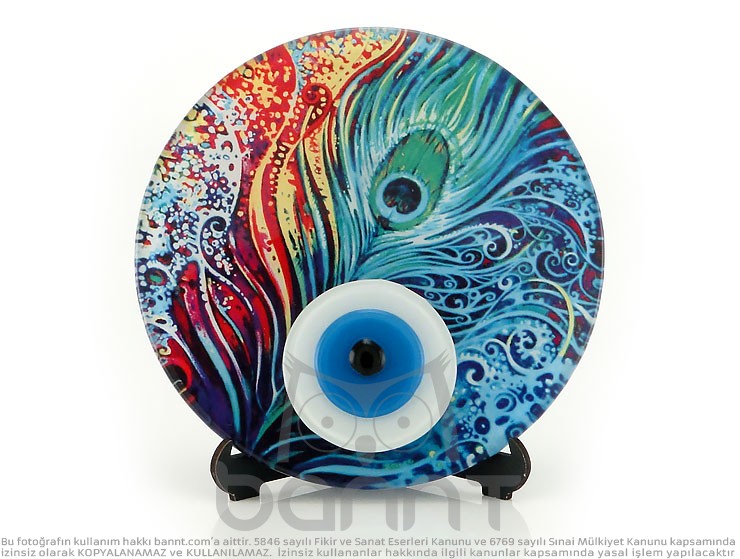 Göz Masa Üstü Füzyon Cam Nazarlık 16cm Göz Masa Üstü Füzyon Cam Nazarlık 16cm